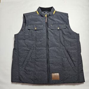Puffer Vest Mens Large Timeless Elements for McDonalds Employee Gray Full Zip